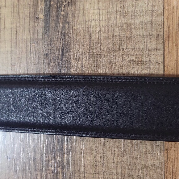 PERRY ELLIS Black portfolio #1P32030 Full Grain Cowhide Lined on Leather Belt - Picture 4 of 11